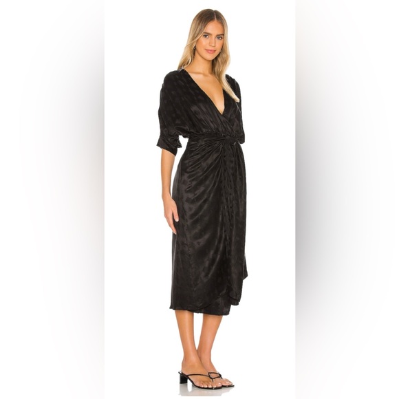 Revolve Callahan Wrap Sami Dress, Black size 2XL - Picture 2 of 16
